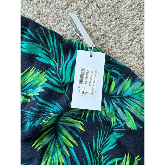 Soft Surroundings Capri Pants, Linen Blend; size XL, Tropical Print, NWT - Picture 7 of 10
